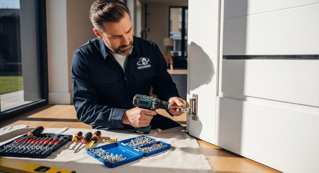 Técnico UNIVERSO em manutenção e reparações de portas