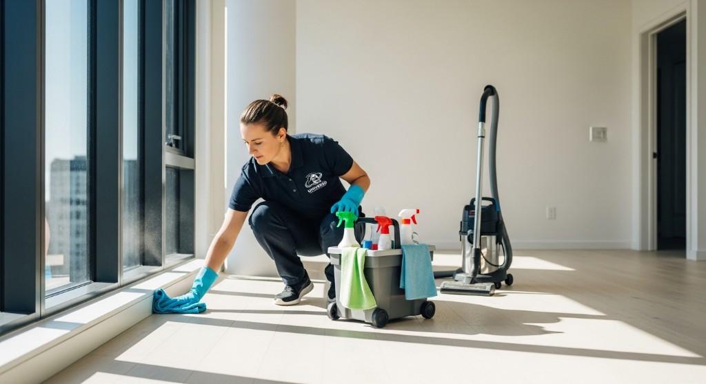 Profissional UNIVERSO em limpeza profissional — fim de contrato e pós-construção